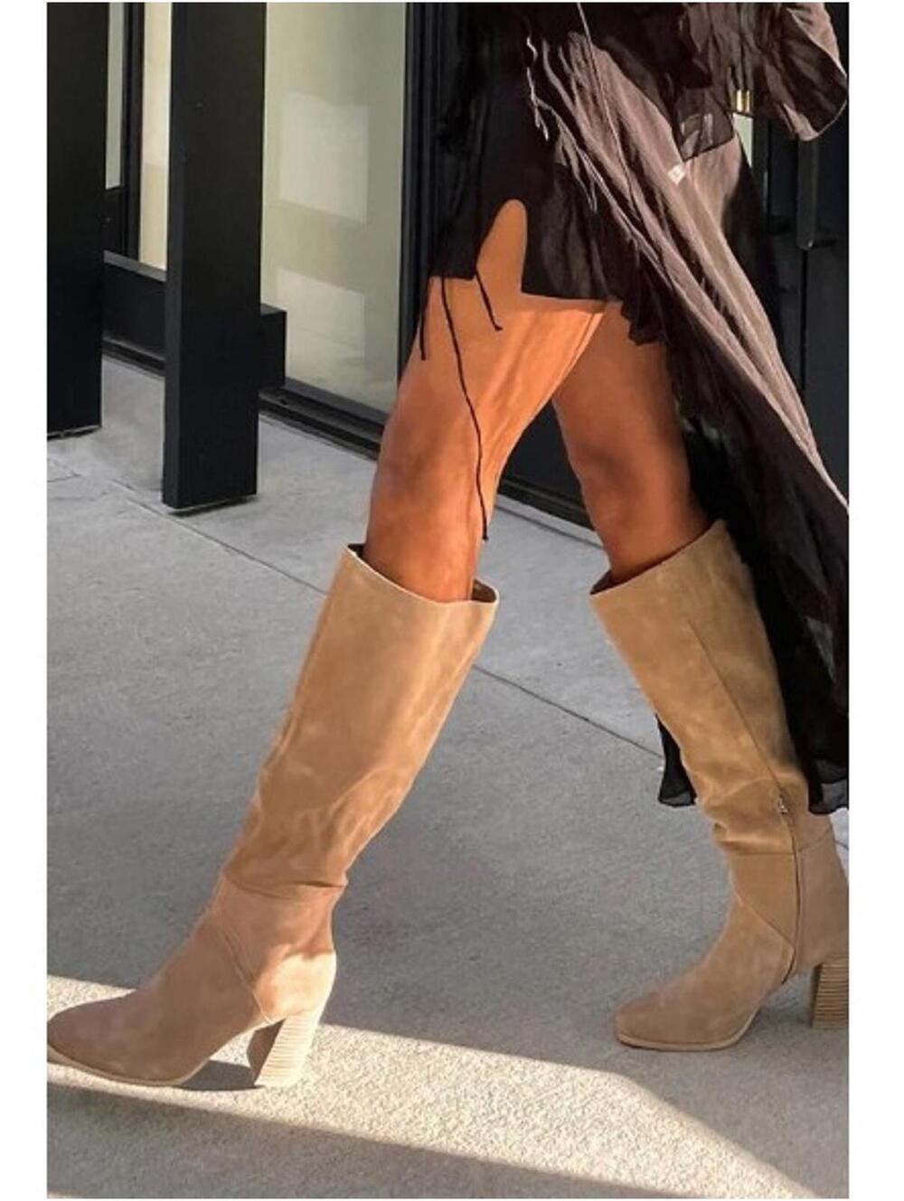 NWT Dolce Vita Fynn Knee-High Suede Boots in Truffle Sz 10 - Picture 5 of 5